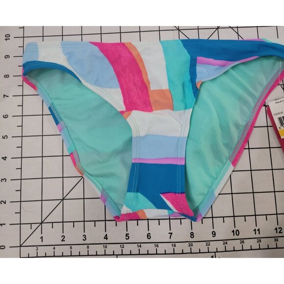 NWT Hula Honey S Flying Colors Rainbow Stripe Cheeky Swim Bottoms #89460 - Picture 2 of 3